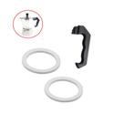 Conjunto kit 2 borrachas+ alça de cafeteira italiana 6 cafés Conjunto kit 2 borrachas+ alça de cafeteira italiana 6 cafés