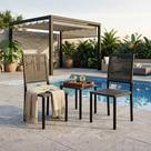 Conjunto Kit 2 Cadeiras Metal Aço Cozinha Lazer Jantar Sala