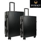 Conjunto KIT 2 Malas de Viagem em Policarbonato INTRACT Inviolável P e M Cadeado TSA Giratória 360º Rodas Duplas Âmbar Preta