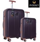 Conjunto Kit 2 Malas de Viagem INTRACT P e M Expansiva Cadeado de Segredo TSA Giratória 360º Rodas Duplas Ágata Chocolate 199