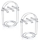 Conjunto Kit 2 Porta Xícara E Pires Com 6 Ganchos Suporte Aço Inox Conjunto Kit 2 Porta Xícara E Pires Com 6 Ganchos Suporte Aço Inox