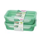 Conjunto Kit 2 Potes Marmita Verde Menta Hermético 730/820ml