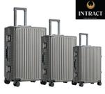 Conjunto KIT 3 Malas de Viagem em Policarbonato INTRACT Inviolável P M G Cadeado TSA Giratória 360º Rodas Duplas Âmbar Chumbo 216