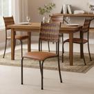 Conjunto Kit 4 Cadeiras Cozinha Jantar Almofadada Sisal
