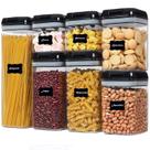 Conjunto kit 7 potes de cozinha organizadores herméticos