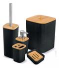 Conjunto Kit Banheiro Completo 5 Peças Luxo Premium Black
