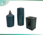 Conjunto kit banheiro completo Porta Escova, Porta Sabão e Porta algodão_cotonete Azul Conjunto kit banheiro completo Porta Escova, Porta Sabão e Porta algodão_cotonete Azul