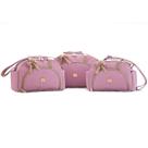 Conjunto Kit Bolsas Maternidade Bebe Menina Menino Enxoval Miellu - Linha Pópeti - Bolsa G, Bolsa M, Bolsa P e Trocador - 4 peças