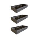 Conjunto Kit Com 3 Cestos Multiuso Organizador 3 Divisórias Design Vazado Moderno Conjunto Kit Com 3 Cestos Multiuso Organizador 3 Divisórias Design Vazado Moderno