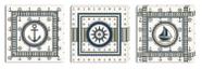 Conjunto Kit com 3 Quadros Náuticos Decorativos Linha Náutica Marinheiro - Mar 3