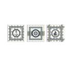 Conjunto Kit Com 3 Quadros Náuticos Decorativos Linha Náutica Marinheiro Mar 3