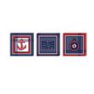 Conjunto Kit Com 3 Quadros Náuticos Decorativos Linha Náutica Marinheiro Mar 6