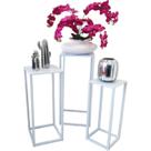 Conjunto Kit Decorativo Com 3 Mesas Quadradas 85x40 Cm Conjunto Kit Decorativo Com 3 Mesas Quadradas 85x40 Cm