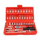 Conjunto Kit Ferramentas Soquete 1/4 46Pçs Reparos Conjunto Kit Ferramentas Soquete 1/4 46Pçs Reparos