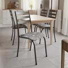 Conjunto Kit Jogo 4 Cadeiras Metal Aço Cozinha Jantar Almofadada