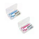 Conjunto Kit Manicure infantil para bebes com Tesoura, Lixa e Cortador - Rosa ou Azul - Kuka
