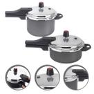 Conjunto Kit Panela de Pressão Antiaderente 3,0 e 4,5 Litros