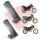 Conjunto Kit Raio Dianteiro Traseiro Nxr 125 150 160 Todos Os Anos Bros Lona tambor Completo Inox Não Enferruja Conjunto Kit Raio Dianteiro Traseiro Nxr 125 150 160 Todos Os Anos Bros Lona tambor Completo Inox Não Enferruja