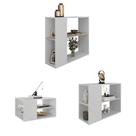 Conjunto Kit Sala De Estar Mesas E Aparador Opala Branco
