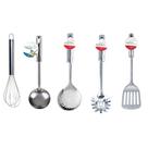 Conjunto Kit Utensílios De Cozinha Em Aço Inox Com 5 Peças