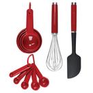 Conjunto kitchenaid utensílios de cozinha 11 peças vermelho ke456bxeri
