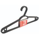 Conjunto Kitt de Cabide 3 unidades Plástico resistente Preto - UninJet Conjunto Kitt de Cabide 3 unidades Plástico resistente Preto - UninJet