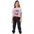 Conjunto Kukiê Blusa Boxy E Calça Jogger Nylon Preto Verão Cor:PretoTamanho:12 Conjunto Kukiê Blusa Boxy E Calça Jogger Nylon Preto Verão Cor:PretoTamanho:12