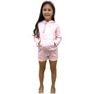 Conjunto Kukiê Blusa Com Capuz e Short Inverno