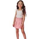 Conjunto Kukiê Blusa E Short Saia Sarja Nude Inverno