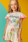 Conjunto Kukiê Cropped E Short Alecrim Flores