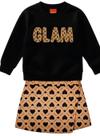 Conjunto Kyly 1001535 Infantil Menina Glamurosa Moletinho T. 04/08