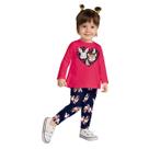 Conjunto Kyly Infantil Menina Blusa Manga Longa e Legging Confortável Sofisticado Moderno 1000735