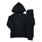 Conjunto Lã Canelada Peluciada Interna com Capuz - Preto 01 - 2 Conjunto Lã Canelada Peluciada Interna com Capuz - Preto 01 - 2