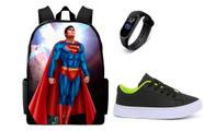 Conjunto Lançamento Masculino Mochila Mais Tenis Casual E Relogio Digital