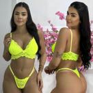 Conjunto Langerie sexy Sem Bojo Calcinha Fio Rendada Sensual Sem Ferrinho