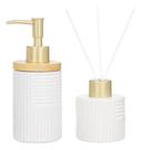 Conjunto Lavabo Difusor Banheiro Dispenser Sabonete Líquido Conjunto Lavabo Difusor Banheiro Dispenser Sabonete Líquido