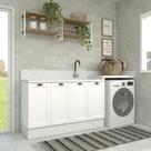 Conjunto Lavanderia Aurora Provençal 140cm Modulável Nicho Conjunto Lavanderia Aurora Provençal 140cm Modulável Nicho