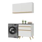 Conjunto Lavanderia Multiuso Armário E Balcão Branco