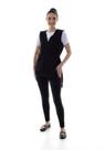 Conjunto Legging Colete Transpassado Gabardine Lindo N Corpo Tamanho:EXGCor:Preto