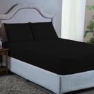 Conjunto Lençol Super King 400 Fios 3 peças com Elástico e Fronha 40CM Altura Cama Box Toque Macio