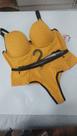 Conjunto lingerie amarelo bolinhas GG
