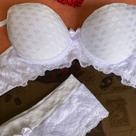 Conjunto Lingerie Calcinha e Sutiã com Bojo Heart Black White