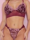 Conjunto Lingerie Calcinha e Sutiã com Detalhes em Renda Moda Intima Feminina