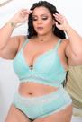 Conjunto lingerie com renda e bordado Plus size tipo crooped Conjunto lingerie com renda e bordado Plus size tipo crooped