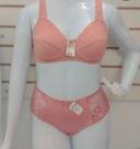 Conjunto Lingerie Cor Rosa Claro Modelo Plus Size Tam GG 48/50