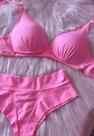 Conjunto lingerie cor rosa tamanho g tecido gelado Conjunto lingerie cor rosa tamanho g tecido gelado