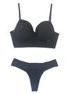 Conjunto Lingerie Cropped Emanuelli de Microfibra e Renda