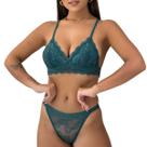 Conjunto Lingerie de Luxo Rendado s/ Bojo Feminino Sensual