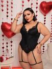 Conjunto Lingerie Espartilho Sensual Gordinha Linda 48 Ao 54