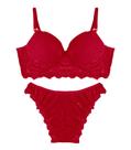 Conjunto Lingerie Feminina Em Renda Feminize Vermelho